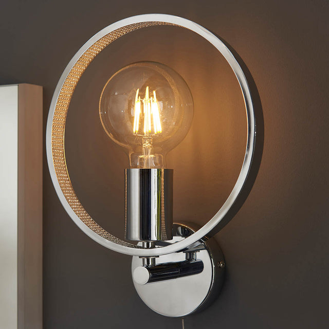 Merola Wall Light Chrome Plated - Comet Lighting