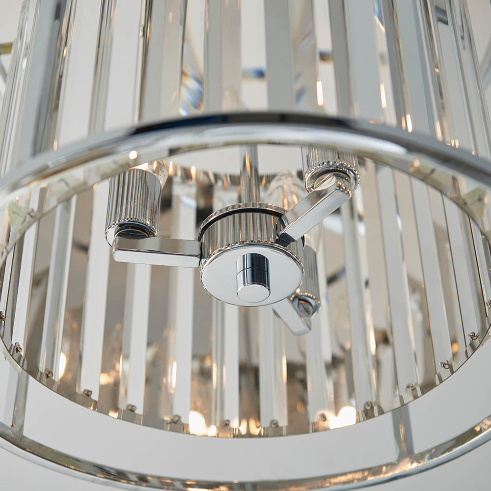 Hamilton 3Lt Semi-Flush Ceiling Light Chrome Plated - Comet Lighting