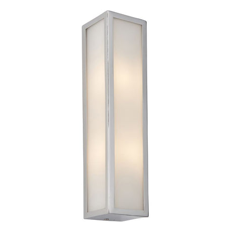 Newham 2Lt Wall Light Chrome Plated Frosted Glass