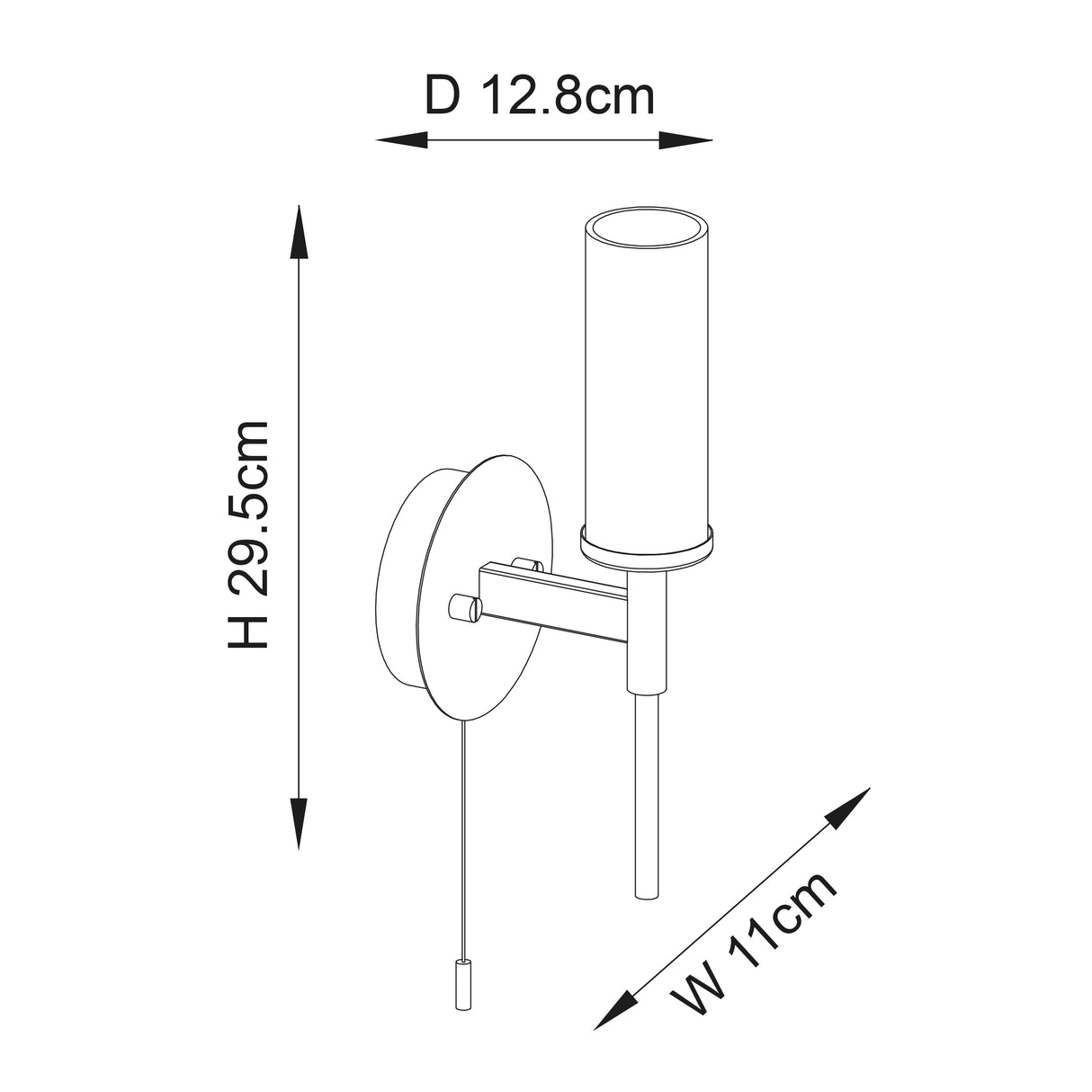 Talo Wall Light Satin Brass - Comet Lighting