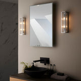 Newham 2Lt Wall Light Chrome Plated Frosted Glass - Comet Lighting