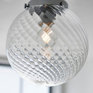 Milston Flush Ceiling Light Chrome Plated