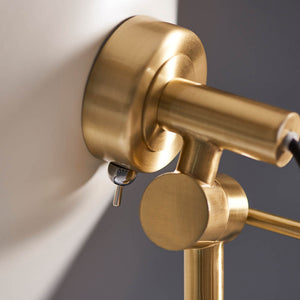 Battle Floor Lamp Brushed Brass