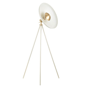 Glo Floor Warm white & brushed brass plate