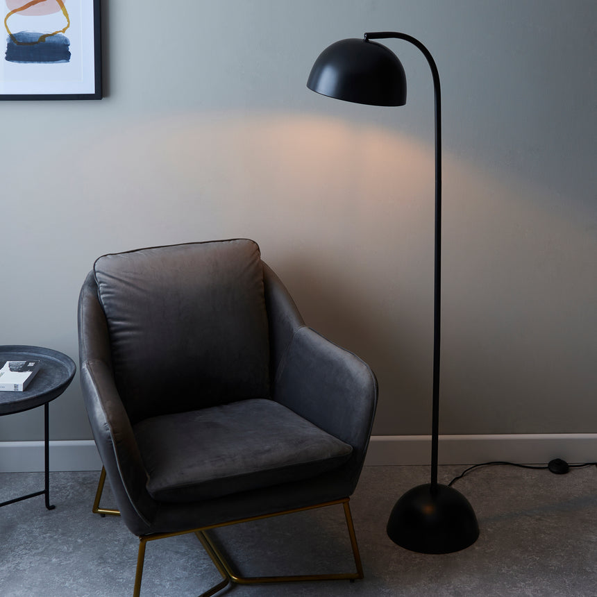 Brodey Floor Lamp Matt Black