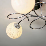 Erne 3Lt Semi-Flush Ceiling Light Chrome w/ Confetti Glass - Comet Lighting