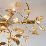 Nossob 6Lt Flush Ceiling Light Gold Leaf