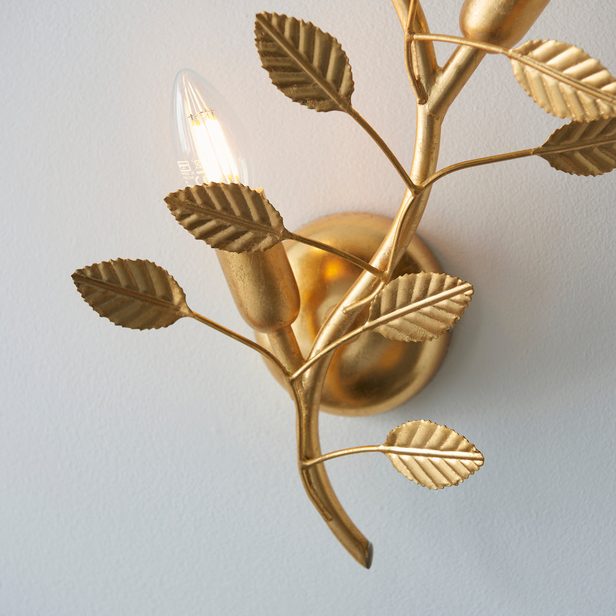 Nossob 2Lt Wall Light Gold Leaf