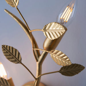 Nossob 2Lt Wall Light Gold Leaf - Comet Lighting