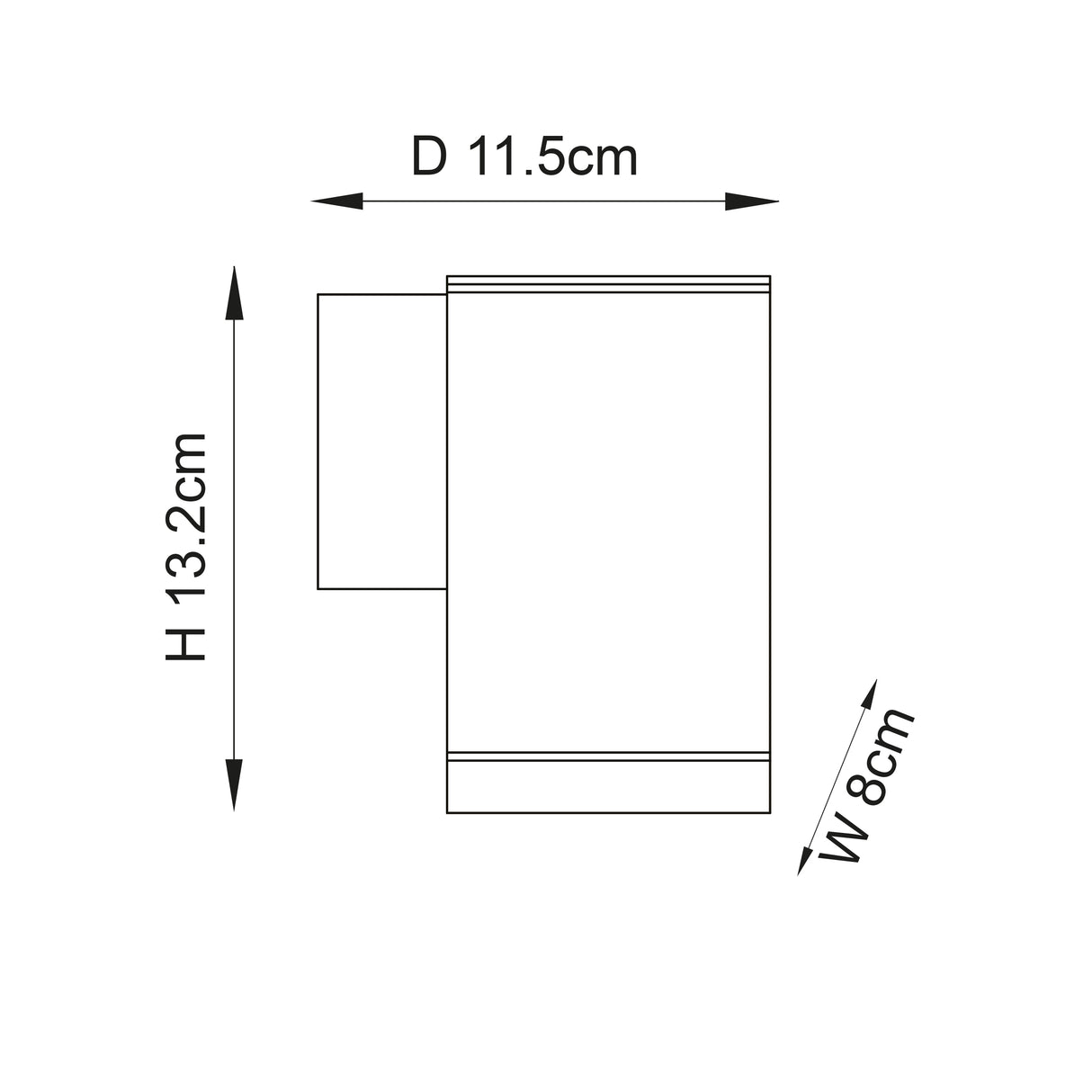 Milton 1lt Wall - Comet Lighting