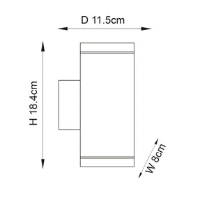 Milton 2lt Wall - Comet Lighting
