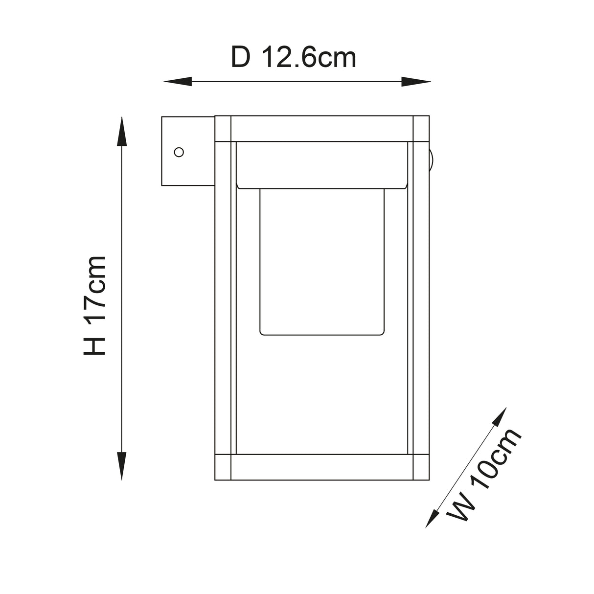 Hallam Solar Wall Light Black w/ PIR - Comet Lighting