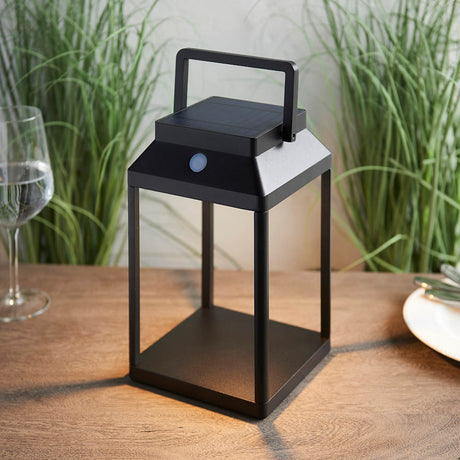 Linterna Solar Table Lamp 250mm Black - Comet Lighting