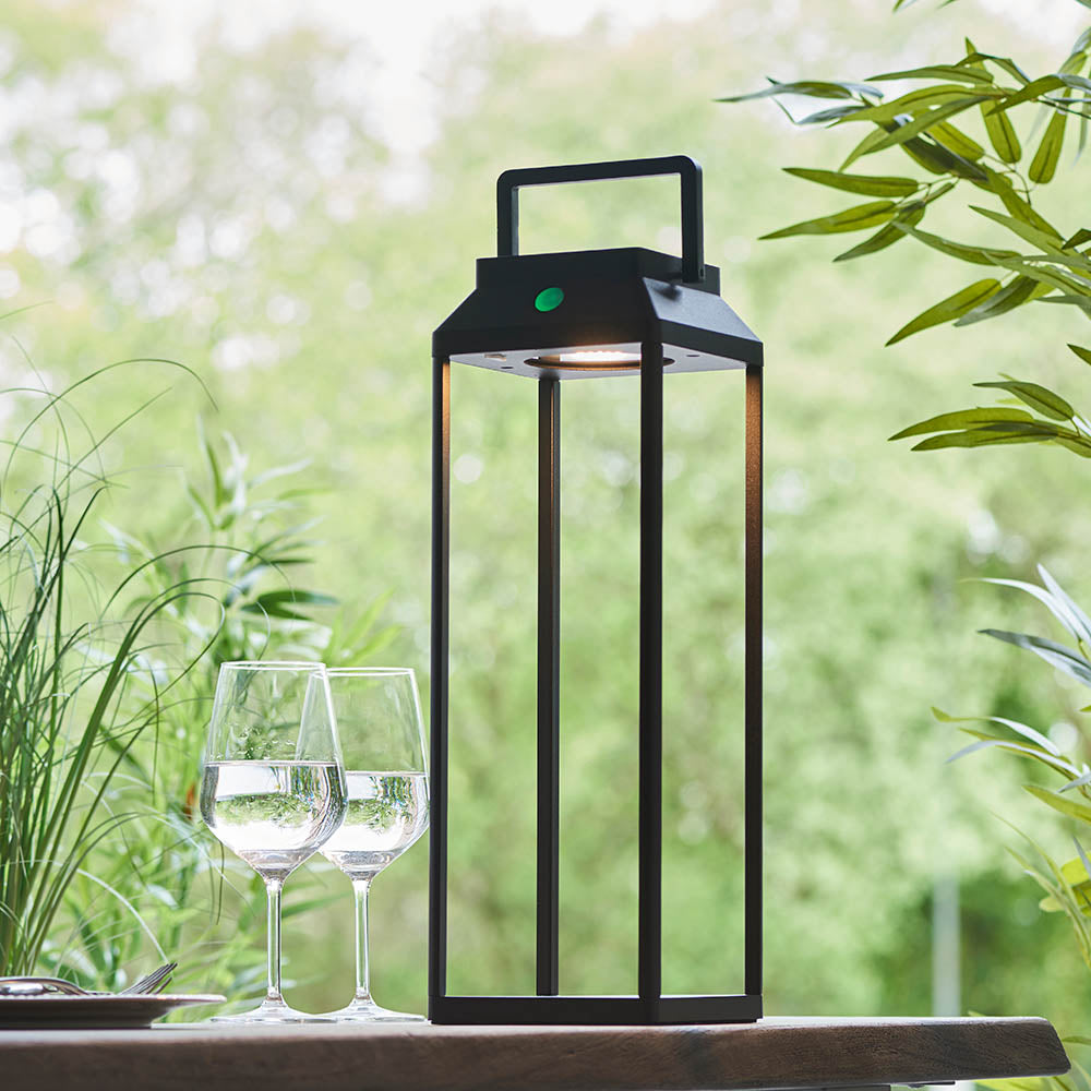 Linterna Solar Table Lamp 450mm Black - Comet Lighting