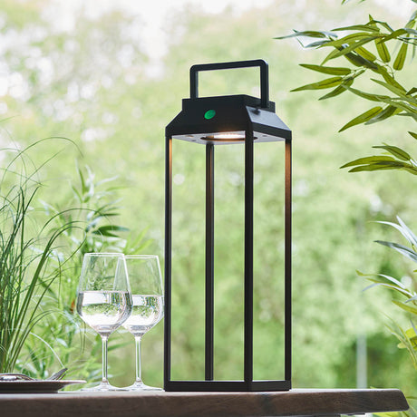 Linterna Solar Table Lamp 450mm Black - Comet Lighting