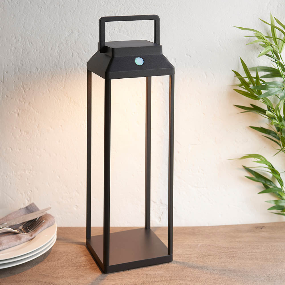 Linterna Solar Table Lamp 450mm Black - Comet Lighting