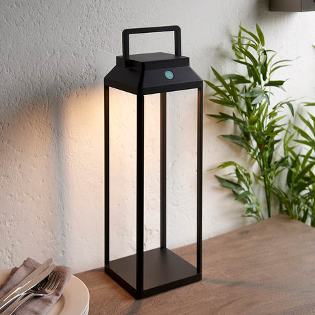 Linterna Solar Table Lamp 450mm Black - Comet Lighting