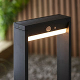 Dannah Solar Post Light Black w/ PIR - Comet Lighting