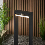 Dannah Solar Post Light Black w/ PIR - Comet Lighting