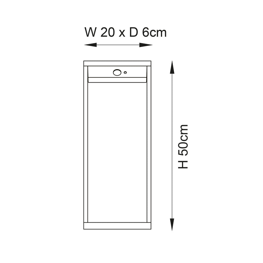 Dannah Solar Post Light Black w/ PIR