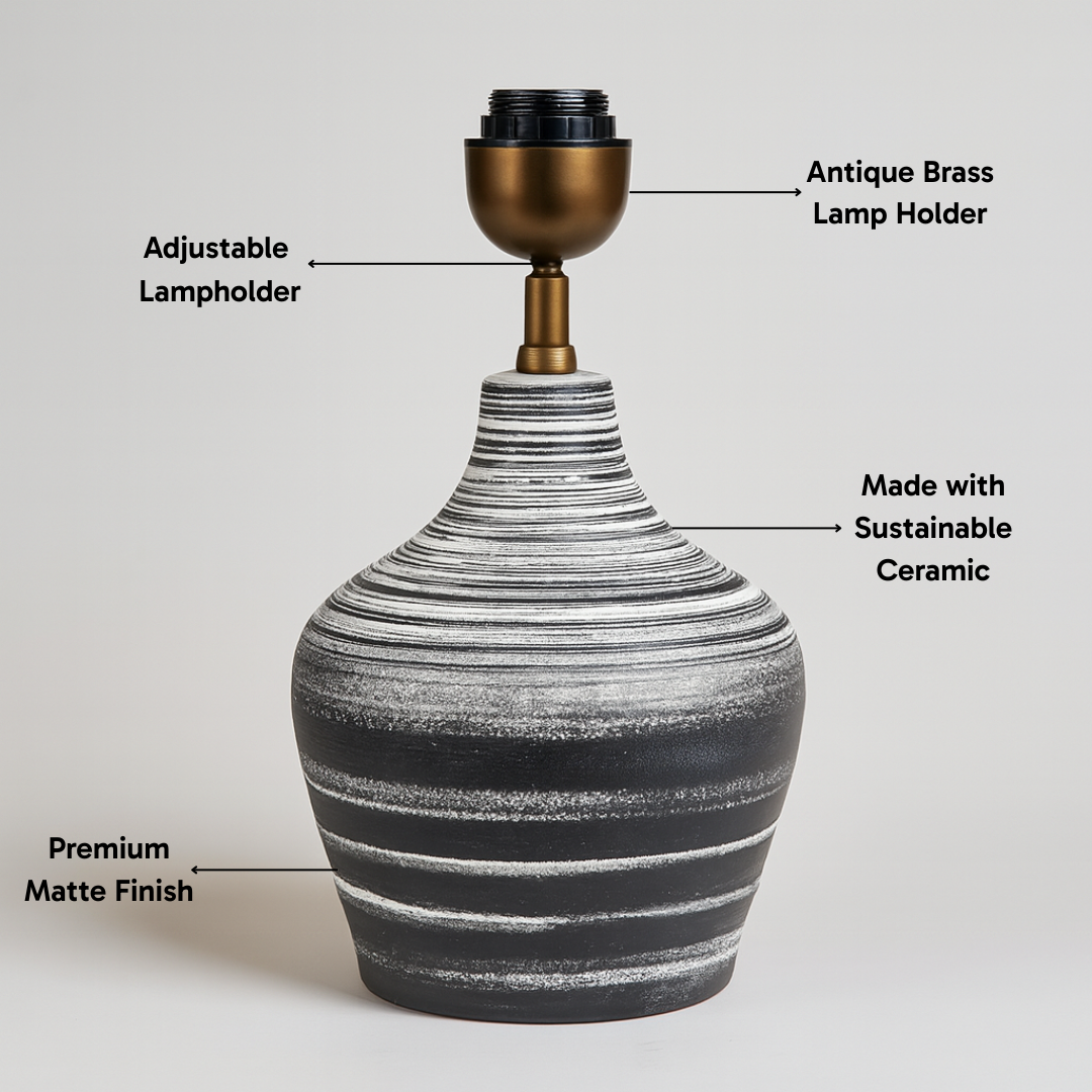 AARTIN EDEN TABLE LAMP IN CERAMIC WITH  OMBRE EFFECT (BASE ONLY)