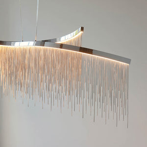 Orphelia 2Lt LED Pendant Ceiling Light Polished Chrome - Comet Lighting
