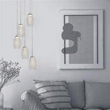 Dulverton 5Lt LED Multi-Drop Pendant Ceiling Light With Clear Glass