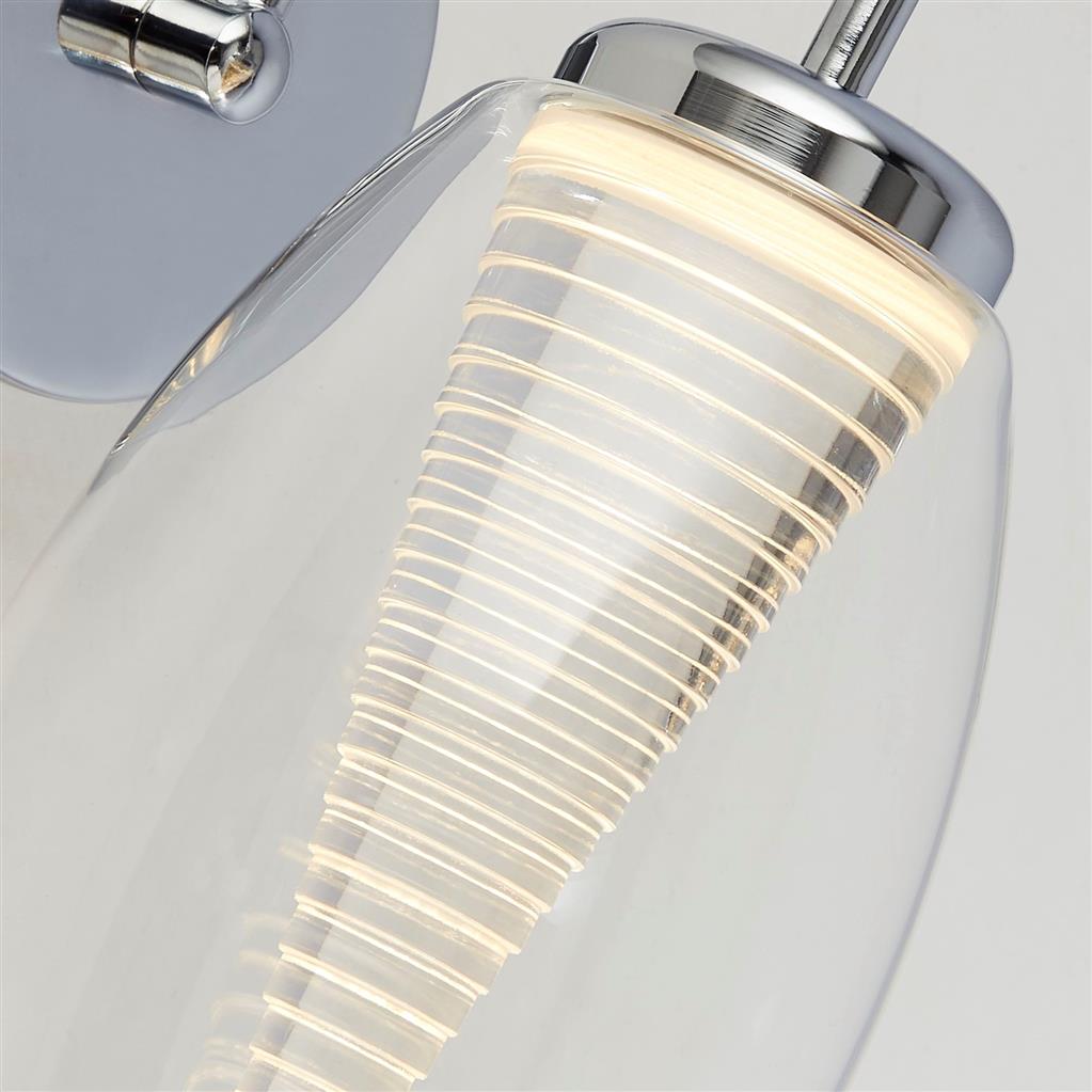 Dulverton 1Lt LED Wall Light With Clear Glass