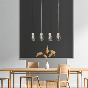 Dulverton 4Lt LED Bar Pendant With Clear Glass - Comet Lighting