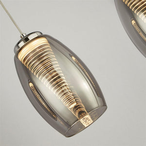 Dulverton 4Lt LED Bar Pendant With Smoked Glass - Comet Lighting