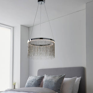 Zelma LED CCT Pendant Ceiling Light Chrome Plate - Comet Lighting