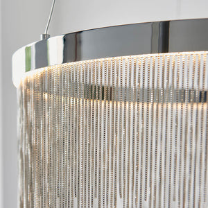 Zelma LED CCT Pendant Ceiling Light Chrome Plate - Comet Lighting