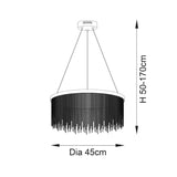 Zelma LED CCT Pendant Ceiling Light Chrome Plate - Comet Lighting