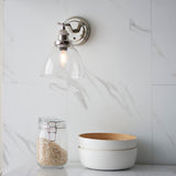 Mourne Wall Light Bright Nickel - Comet Lighting