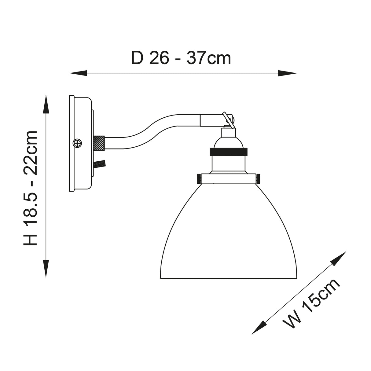 Mourne Wall Light Bright Nickel - Comet Lighting