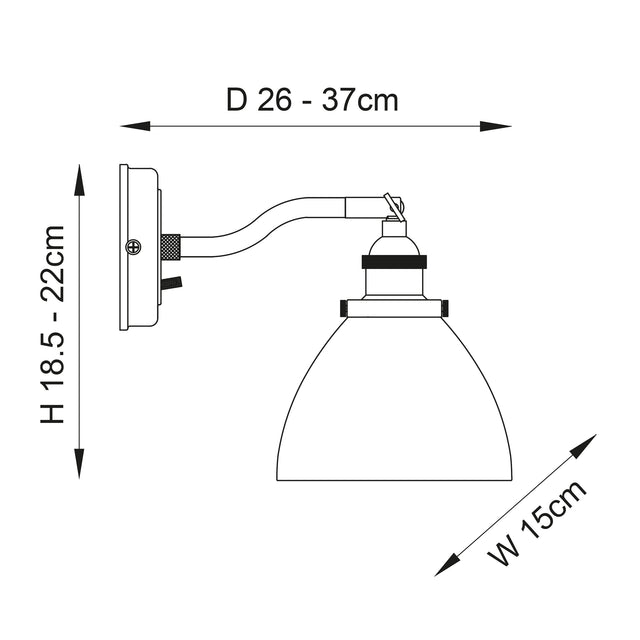 Mourne Wall Light Bright Nickel