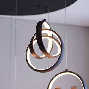 Cosma 8Lt LED Multi-Drop Ceiling Light Black - Comet Lighting