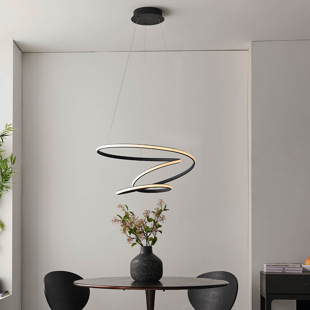 Dune LED Pendant Ceiling Light Black - Comet Lighting