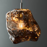 Rock Pendant Ceiling Light Metallic Chrome - Comet Lighting