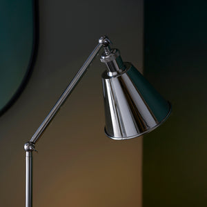 Glomma Floor Lamp Bright Nickel - Comet Lighting