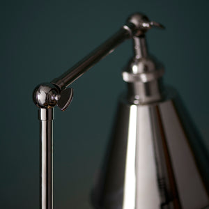 Glomma Table Lamp Bright Nickel - Comet Lighting