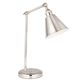 Glomma Table Lamp Bright Nickel - Comet Lighting