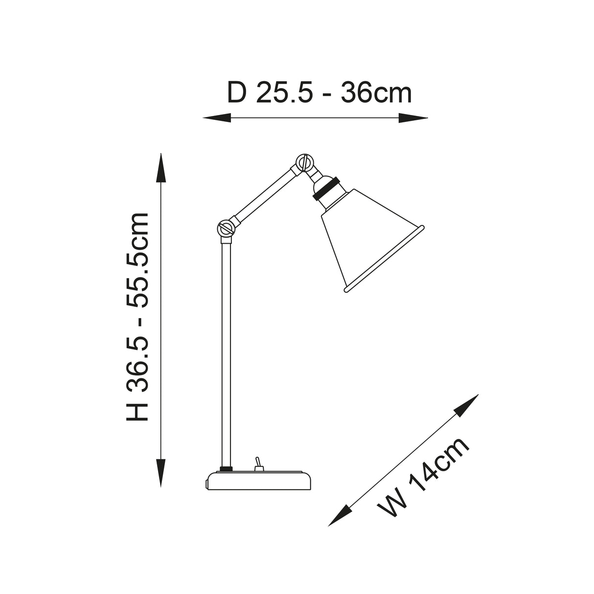 Glomma Table Lamp Bright Nickel