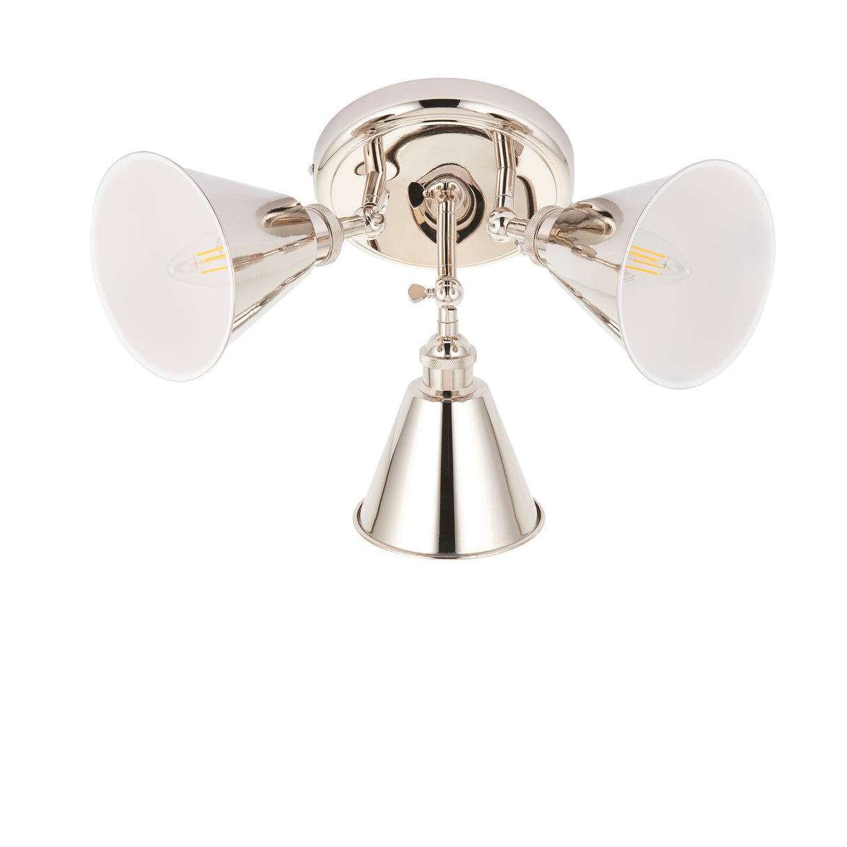 Glomma 3Lt Spotlight Bright Nickel - Comet Lighting