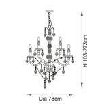 Clarence 12-Light Chandelier - Comet Lighting