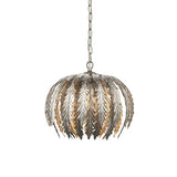 Delphine Small Pendant Ceiling Light Silver Leaf