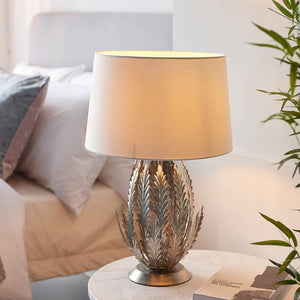 Delphine Table Lamp Silver Leaf - Comet Lighting