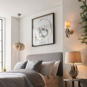 Delphine Table Lamp Silver Leaf - Comet Lighting