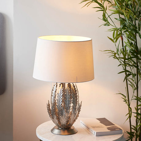 Delphine Table Lamp Silver Leaf - Comet Lighting