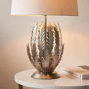 Delphine Table Lamp Silver Leaf - Comet Lighting